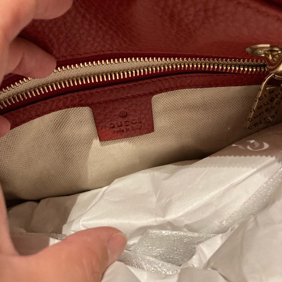 Gucci satchel handbag NWT bamboo Boston Bag leather - Picture 8 of 9